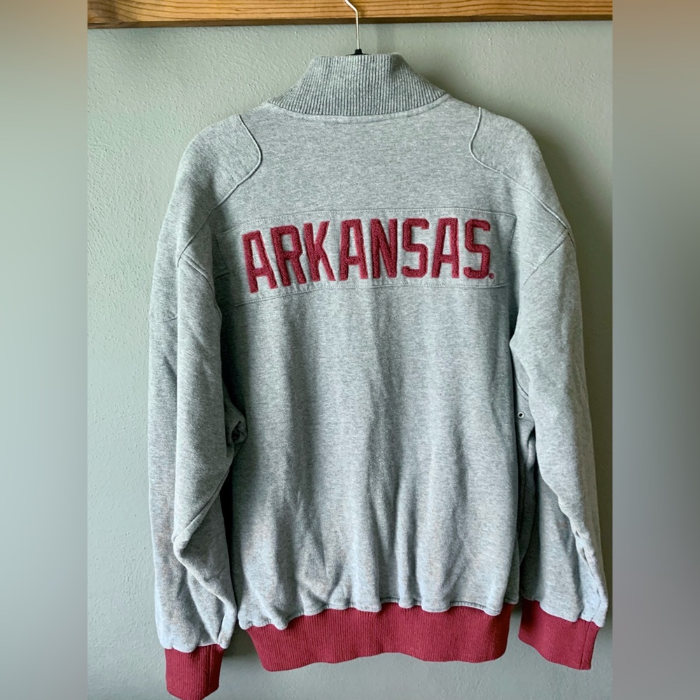 Franchise Club Arkansas Razorbacks Full Zip Jacket Sweatshirt Men’s Large NCAA